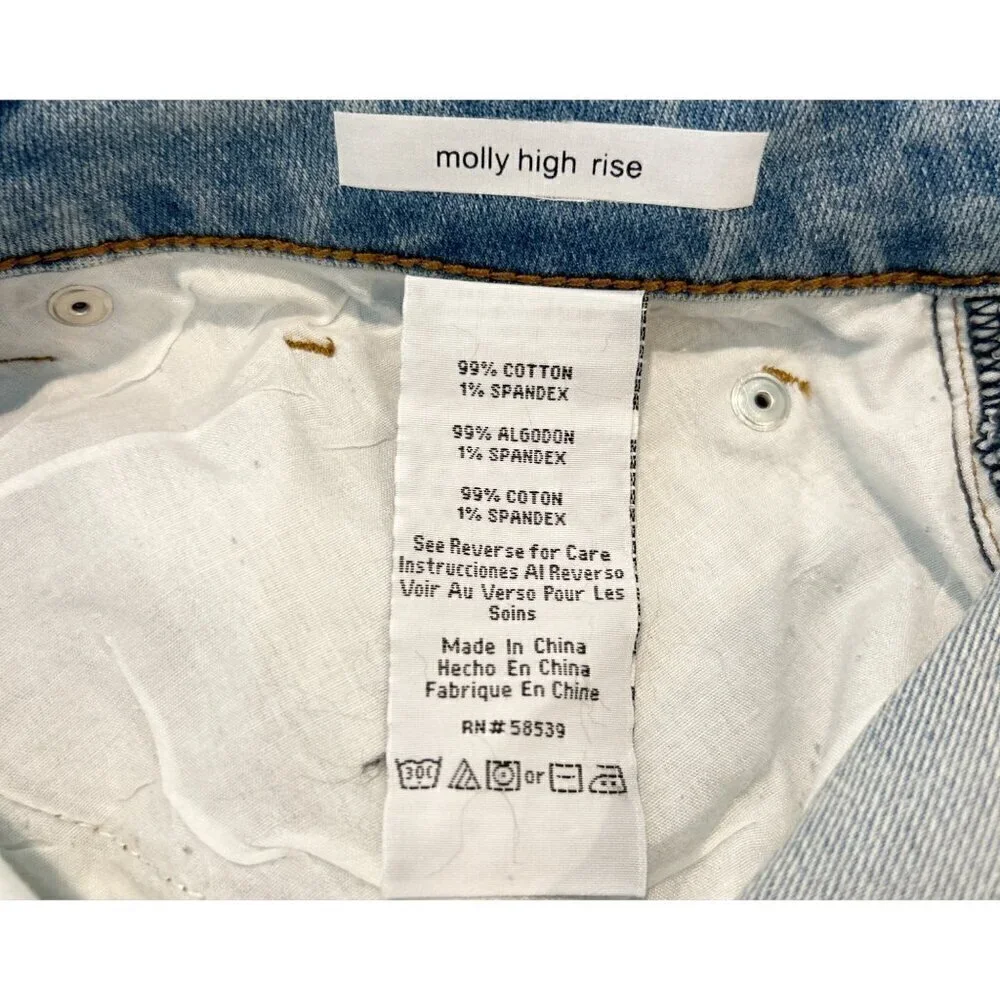 Sts Blue Women's Molly High Rise Boyfriend Frayed Hem Shorts Blue Size 3…